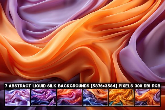 7 Abstract Liquid Silk Backgrounds for Modern Design