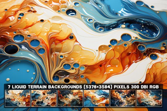 7 Abstract Liquid Terrain Backgrounds: A Designer's Dynamic Toolkit
