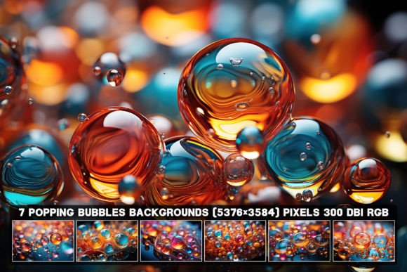7 Abstract Popping Bubbles Backgrounds for Modern Design