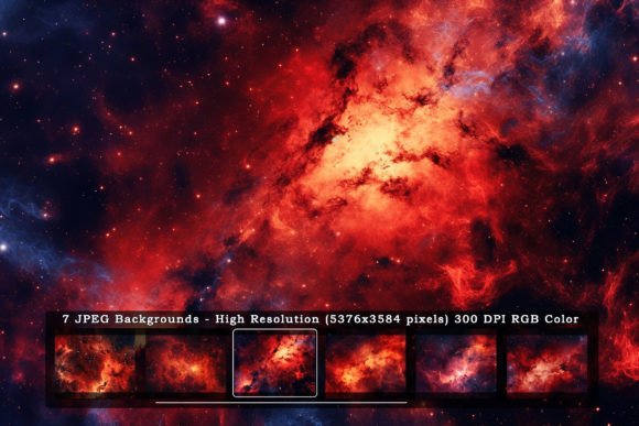 7 Red Galaxy Sky Textures for Creative Projects