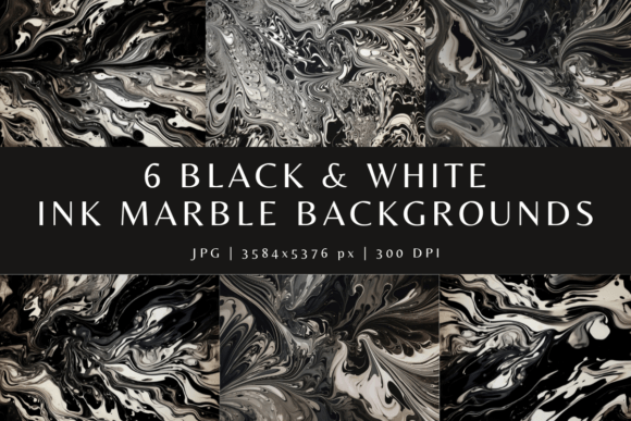 Black White Ink Marble Backgrounds: A Modern Digital Asset