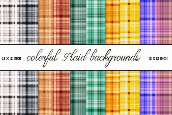 Colorful Plaid Scrapbook Backgrounds: A Vibrant Design Asset