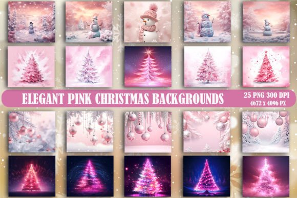 Elegant Pink Christmas Backgrounds: A Modern Festive Palette