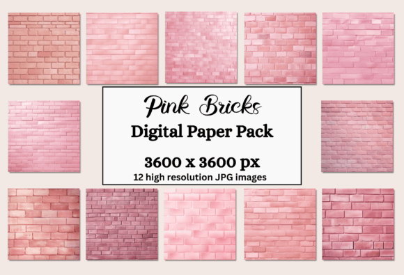 Elevate Your Designs with Pink Brick Texture Backgrounds