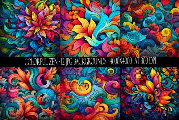 Elevate Your Projects with Colorful Zen Backgrounds