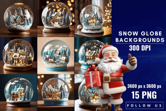 Enchanting Snow Globe Backgrounds for Design