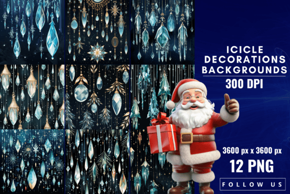 Enchanting Winter Elegance with Icicle Backgrounds