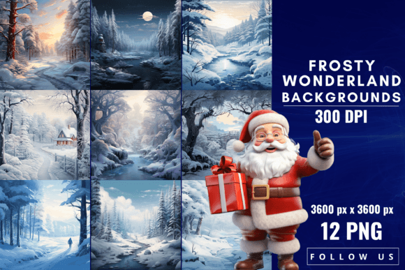 Frosty Wonderland Backgrounds: Elevate Your Winter Designs
