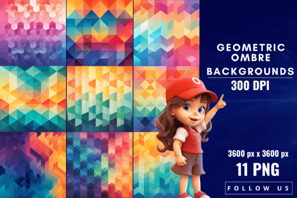 Geometric Ombre Backgrounds: Modern Depth for Creative Projects