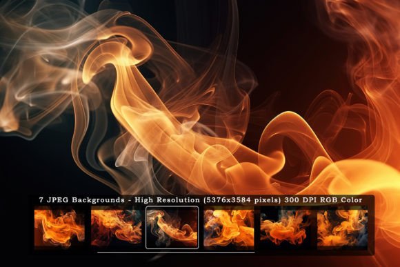 Orange Smoke in Black Backgrounds: A Bold Asset for Modern Design