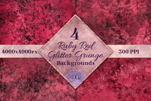 Ruby Red Glitter Grunge Backgrounds: Bold Texture for Bold Ideas
