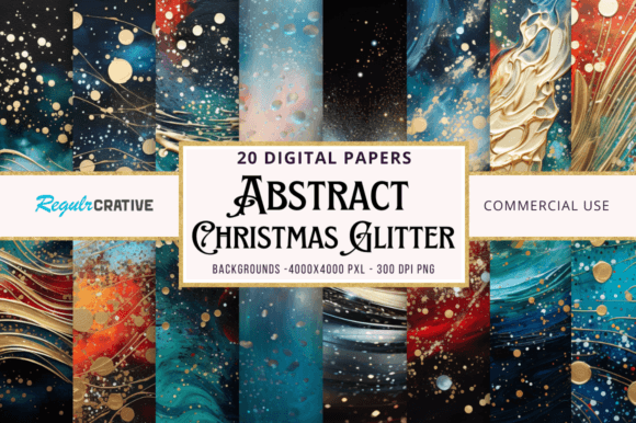 Sparkle and Shine: Abstract Christmas Glitter Backgrounds
