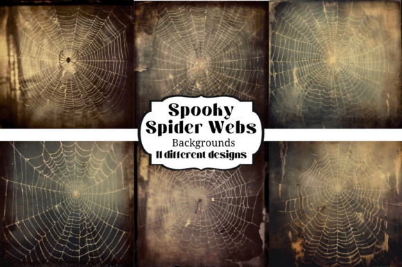 Spooky Spider Web Halloween Backgrounds for Your Creations