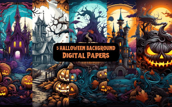 Transform Your Designs with Halloween Backgrounds Digital Papers