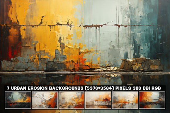 Unleash Urban Textures: 7 Abstract Erosion Backgrounds