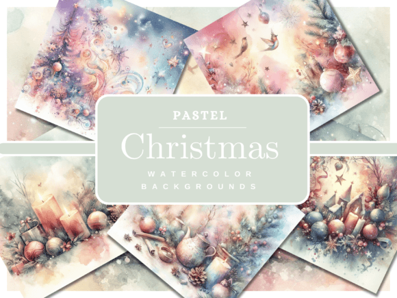 Watercolor Pastel Christmas Backgrounds: A Gentle Holiday Aesthetic