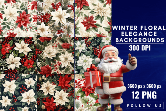 Winter Floral Elegance Backgrounds: A Designer's Guide
