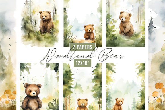 Woodland Bear Watercolor Backgrounds: A Designer's Guide